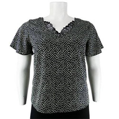 Blouse  imprims noirs et blancs - Taille 46 - la halle - Modalova