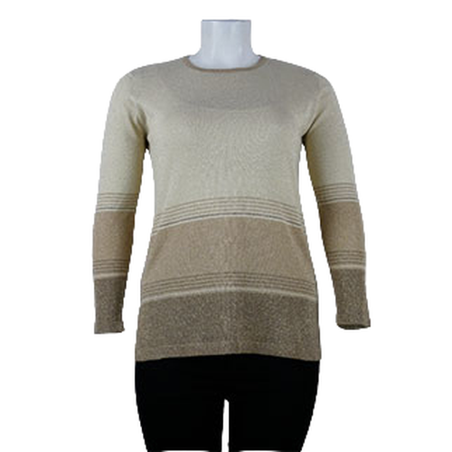 Pull beige  rayures - taille M - canda - Modalova