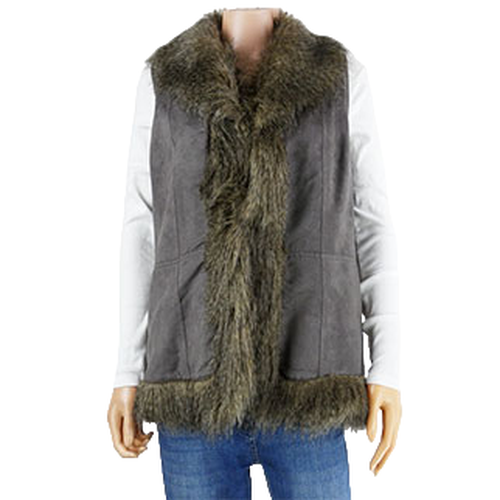 Gilet sans manches avec fausse fourrure - Taille 46 - daxon - Modalova