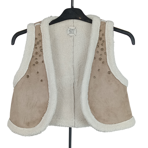 Gilet de la marque sans manches de couleur blond et blanc taille S (36) - karl marc john - Modalova