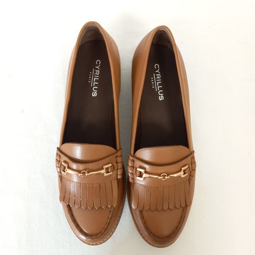 Chaussures en cuir N 40 couleur Camel - cyrillus - Modalova