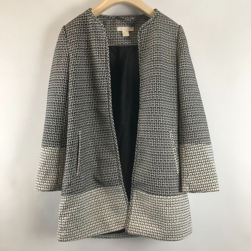 Manteau blanc et noir - H&M - 34 - h&m - Modalova