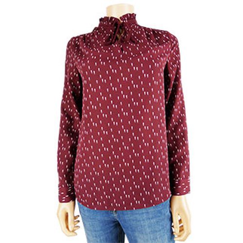 Blouse manches longues bordeaux imprim blanc -- - T. S - kiabi - Modalova