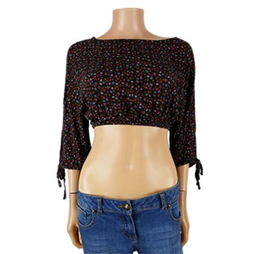 Crop-top  fleurs - Pull&Bear - taille XS - pull.&bear - Modalova