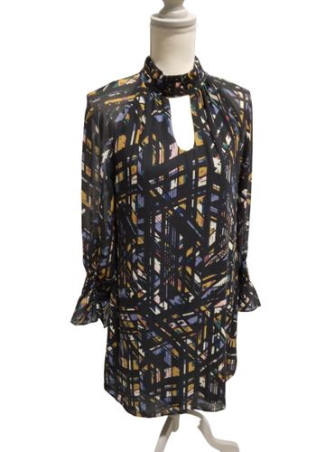 Robe noire aux motifs graphique multicolore, Molly Bracken - S - Label Emmaus - Modalova