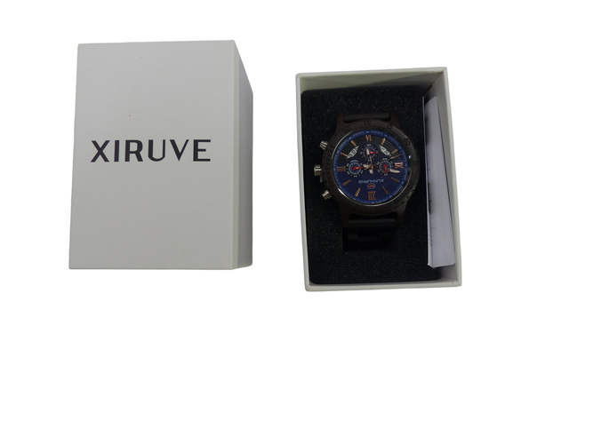 XIRUVE Montre en Bois Impermable Calendrier Chronographe - Label Emmaus - Modalova