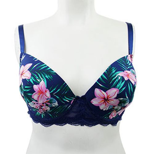 Soutien gorge  dentelle imprim fleurs avec armatures - 105 D - Label Emmaus - Modalova