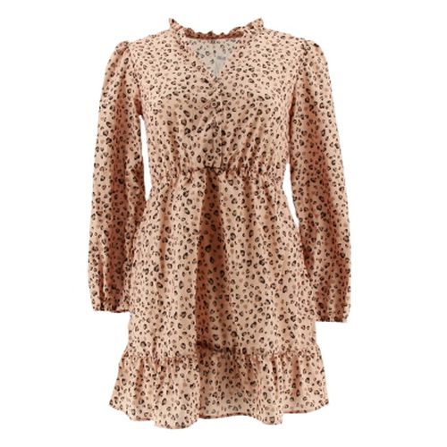 Robe manches longues imprime lopard - XS - Label Emmaus - Modalova