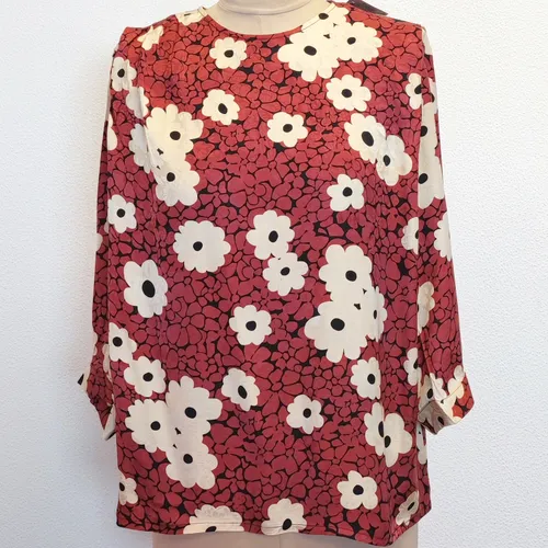 Blouse satine  fleurs - T0 - ba&sh - Modalova