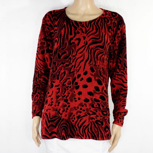 Pull Rouge Lopard Taille Estime L - nu si na - Modalova