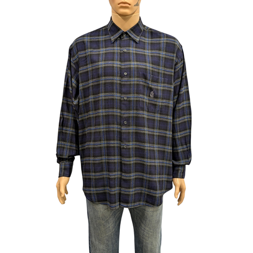 Chemise T L  carreaux marine et gris - nautica - Modalova