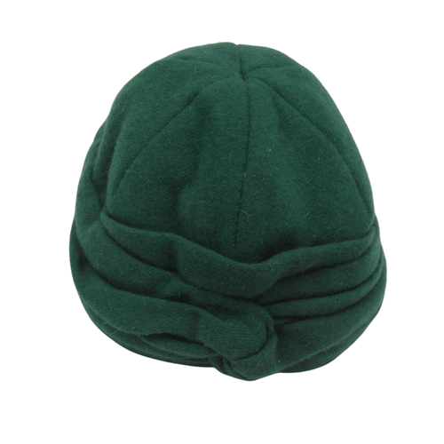 Chapeau vintage femme vert en laine - Label Emmaus - Modalova