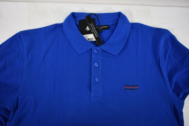 Polo bleu " " manches longues, taille M, 100 % coton, neuf - jean louis scherrer - Modalova