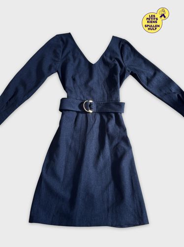 Robe Chemise Marine Ceinture  - symbiose collection - Modalova