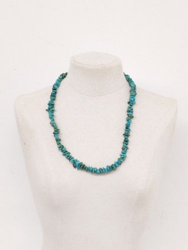 Collier 36cm ras de cou en Pierre Turquoise avec fermoir vis - Label Emmaus - Modalova