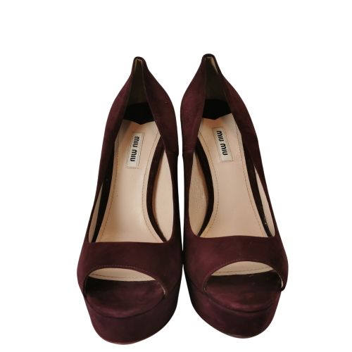 Escarpin MIU MIU 41.5 Bordeau - miu miu - Modalova
