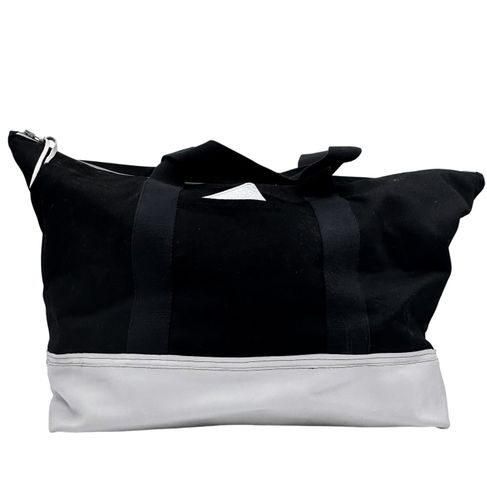SAC WEEKEND- DENIM ET CUIR CREME - jeu de matires - Modalova
