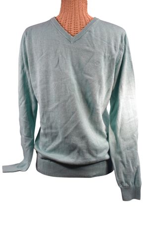 Pull encolure V TOM TAILOR taille S, neuf 100 % coton - Label Emmaus - Modalova