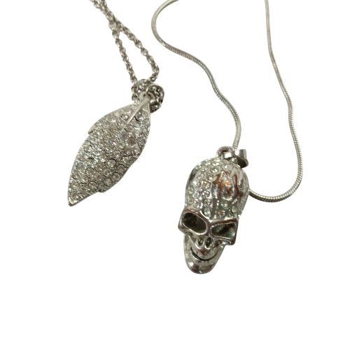 Lot de 2 Colliers avec pendentifs à strass - Label Emmaus - Modalova