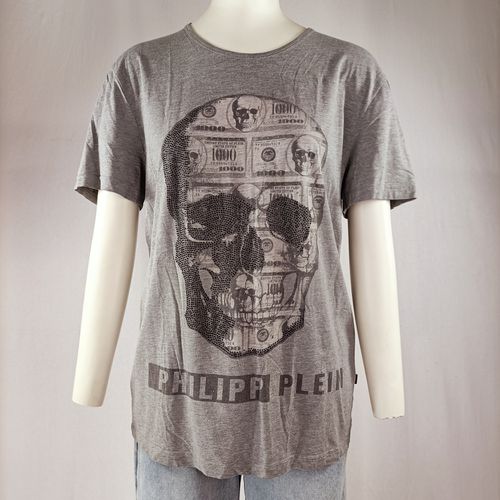 Tee-shirt skull strass - Taille L (estim) - philipp plein - Modalova