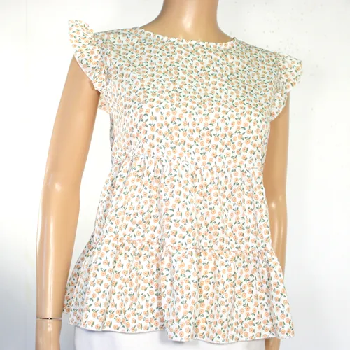 T-Shirt Fleuris Beige Taille XL - shein - Modalova