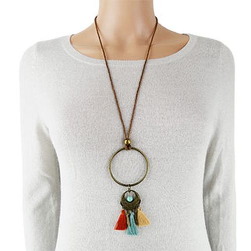 Collier mtal et pompoms colors - Label Emmaus - Modalova