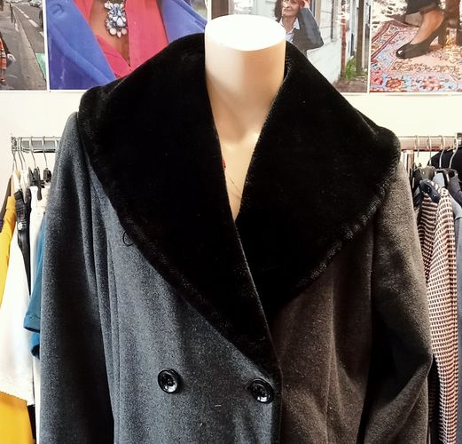 Manteau - 44 - col fourrure - en laine&cachemire classique - Burton - Modalova