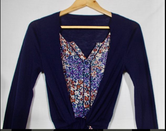 Robe - bi-matire, pull et fluide fleurie - 36 - comptoir des cotonniers - Modalova