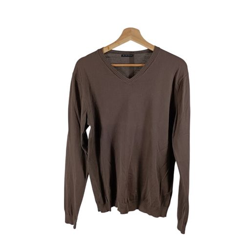 Pull col V coton lger taille M classique chic casual - Sisley - Modalova