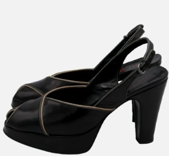 Sandales  plateforme en cuir Vintage Y2K - T37,5 - miu miu - Modalova