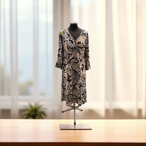 Robe de grossesse cache coeur imprim feuillage - bpc collection - Modalova