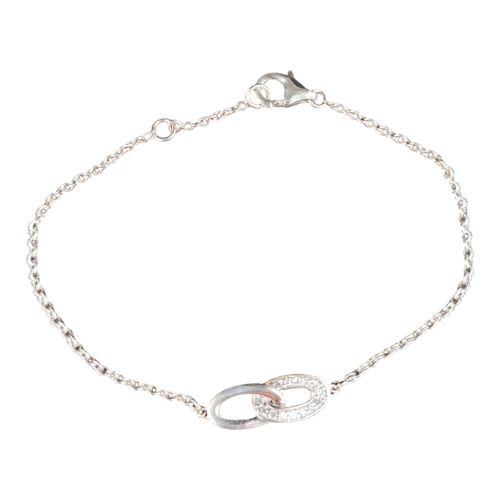 Bracelet "Entrelacs" en argent (poinon) avec pierres faon diamants - Label Emmaus - Modalova