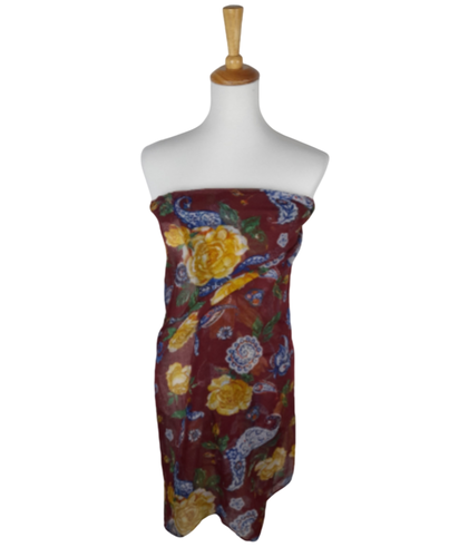 Foulard motif fleurs - manoukian - Modalova