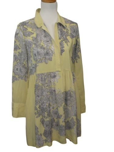 Mini robe en soie motif fleurs blanches - S - sandro - Modalova