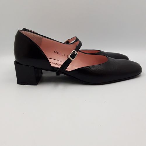 Escarpins  talon/ babies noir en vritable cuir noir San Marina Paris, pointure 39 - Label Emmaus - Modalova