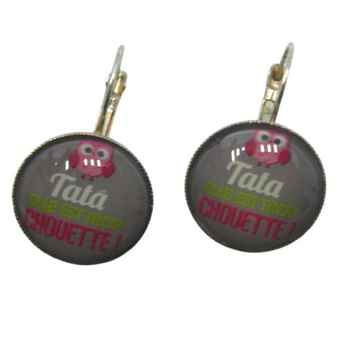 Boucles d'oreilles TATA ELLE EST TROP CHOUETTE - Label Emmaus - Modalova