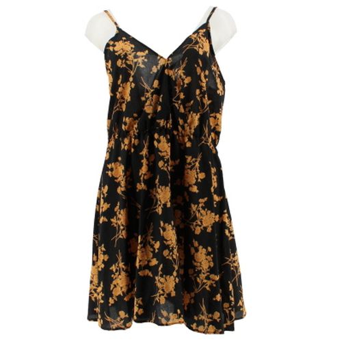 Robe  bretelles imprime fleurs jaune - -Taille L - shein - Modalova