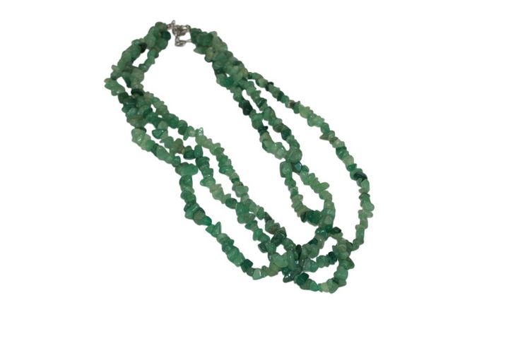 Collier triple en pierre verte - Label Emmaus - Modalova