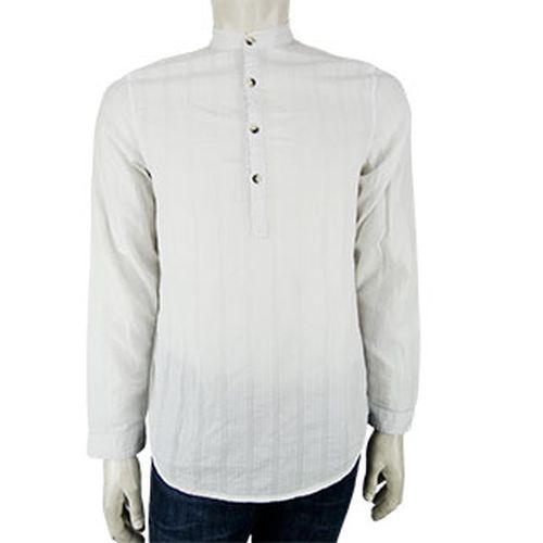 Chemise blanche col Mao manches longues - taille S - h&m - Modalova