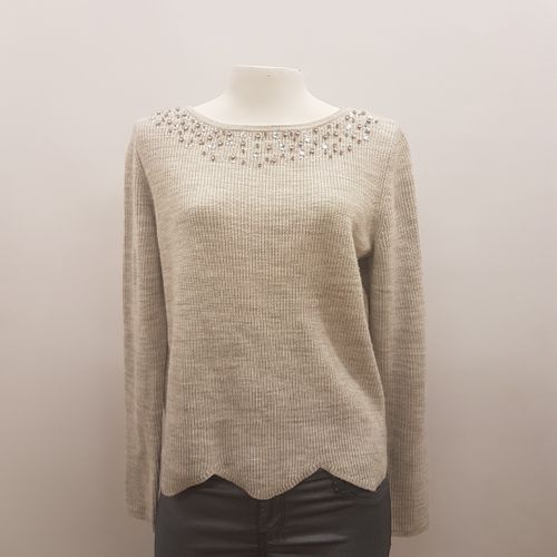 Pull de ftes avec des strass - taille 38 - camaieu - Modalova