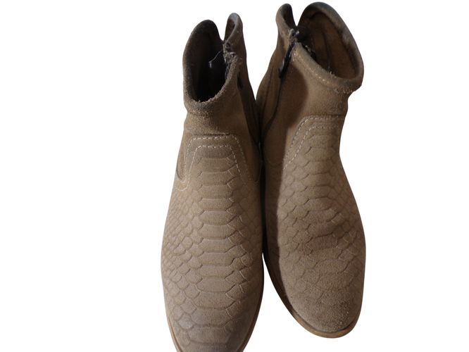 Bottines imitation écailles de serpent (python) Taille 39 - Label Emmaus - Modalova