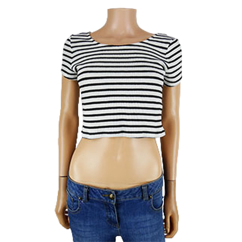 Crop top  rayures noires - Taille S - divided - Modalova