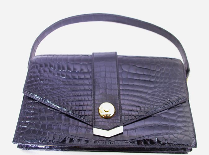 Magnifique sac rtro avec effet crocodile - inspiration herms - Modalova