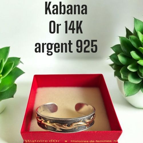 Bracelet vintage or 14 K + argent 925 - kabana - Modalova