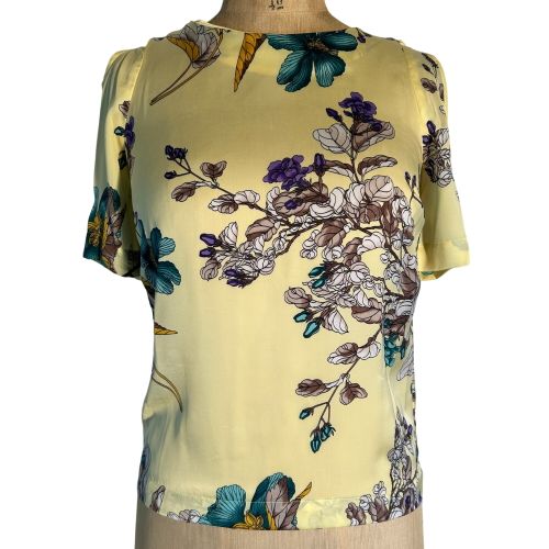 Top lege manche courte a imprim florale sinquanone - sinquanone design paris - Modalova