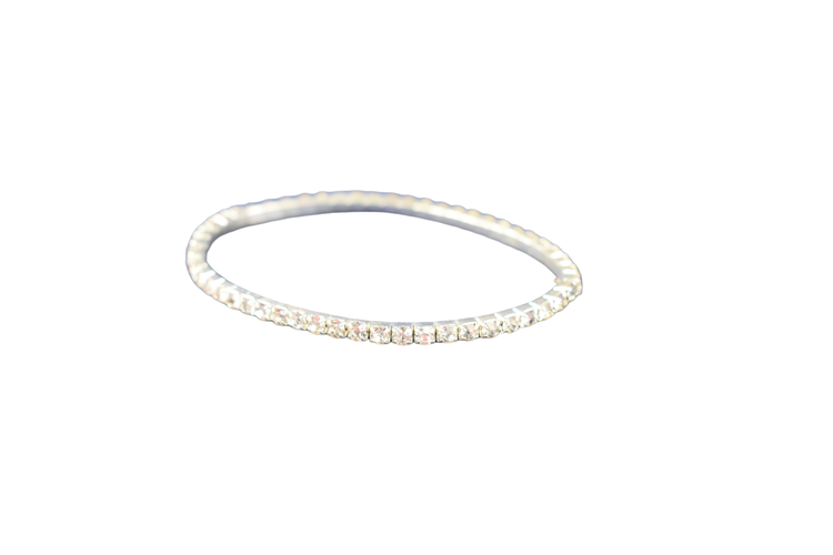 Bracelets lastiques strass brillant blancs - Label Emmaus - Modalova