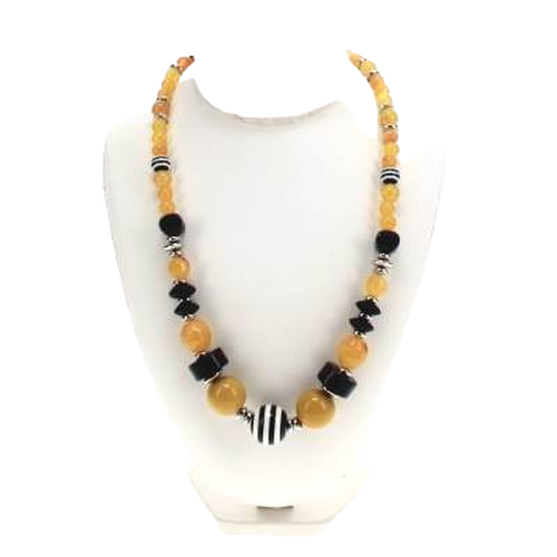 Collier jaune et noir - femme - Label Emmaus - Modalova