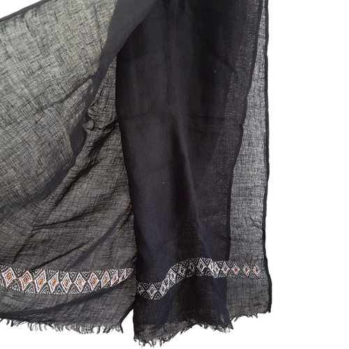 Foulard noir 180 cm - Label Emmaus - Modalova