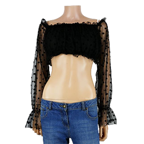 Crop top  pois - Taille L - shein - Modalova