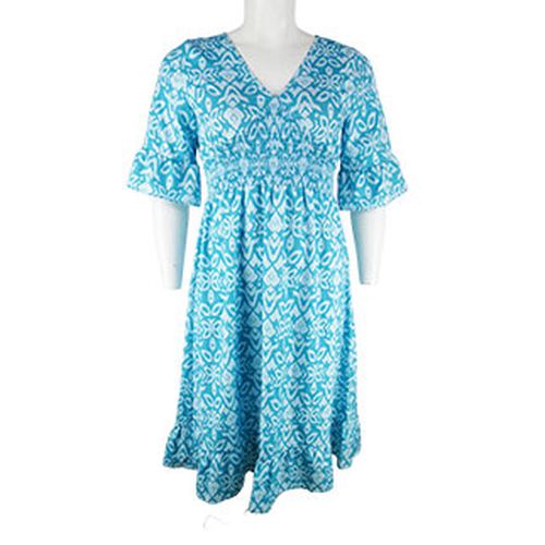 Robe longue turquoise imprime - taille XL - Label Emmaus - Modalova